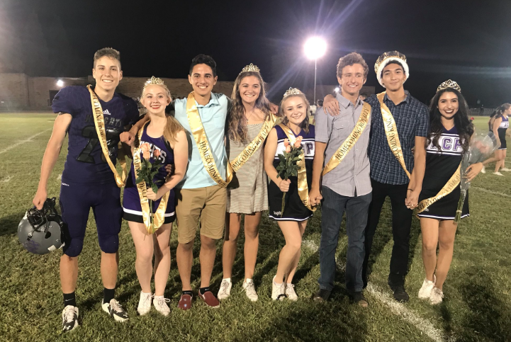 The 2017 Homecoming Court Royalty after being crowned.