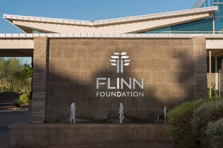 Nov. 24, 2014, Phoenix AZ.  Flinn Foundation West Cout Yard Exterior.  Photo Brad Armstrong