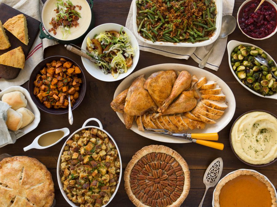 Some families traditionally eat dinners such as these on Thanksgiving.